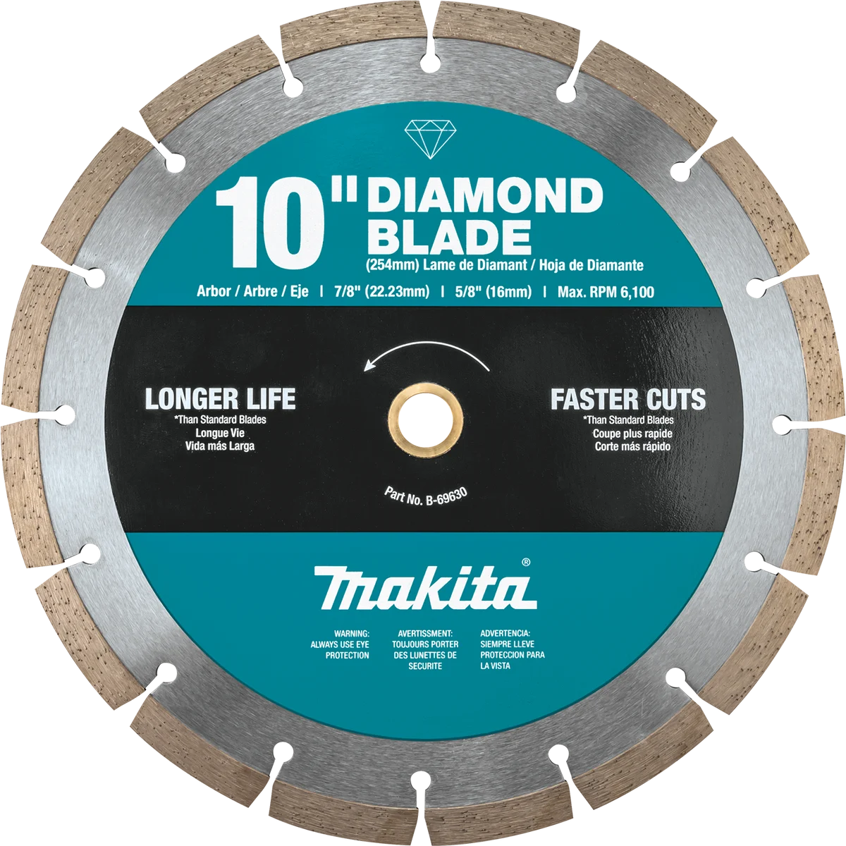 MAKITA 10" Diamond Blade, Segmented, General Purpose