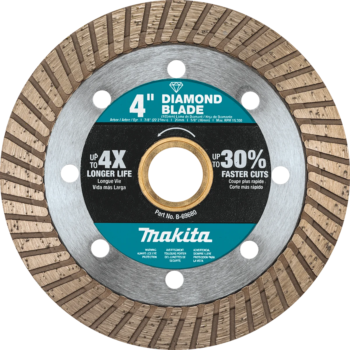 MAKITA 4" Diamond Blade, Turbo, General Purpose