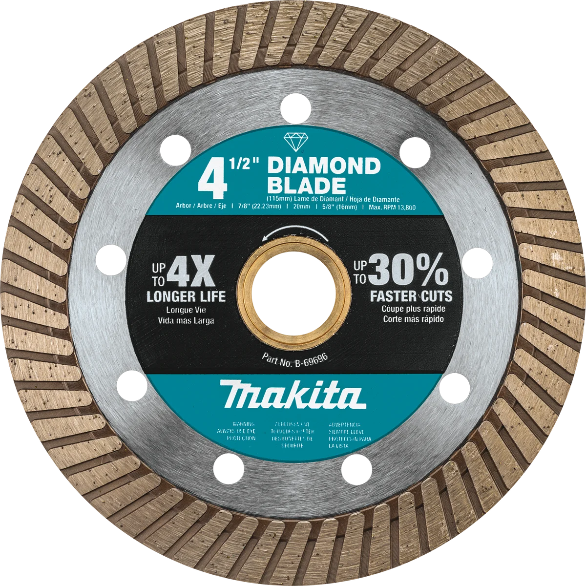 MAKITA 4‑1/2" Diamond Blade, Turbo, General Purpose