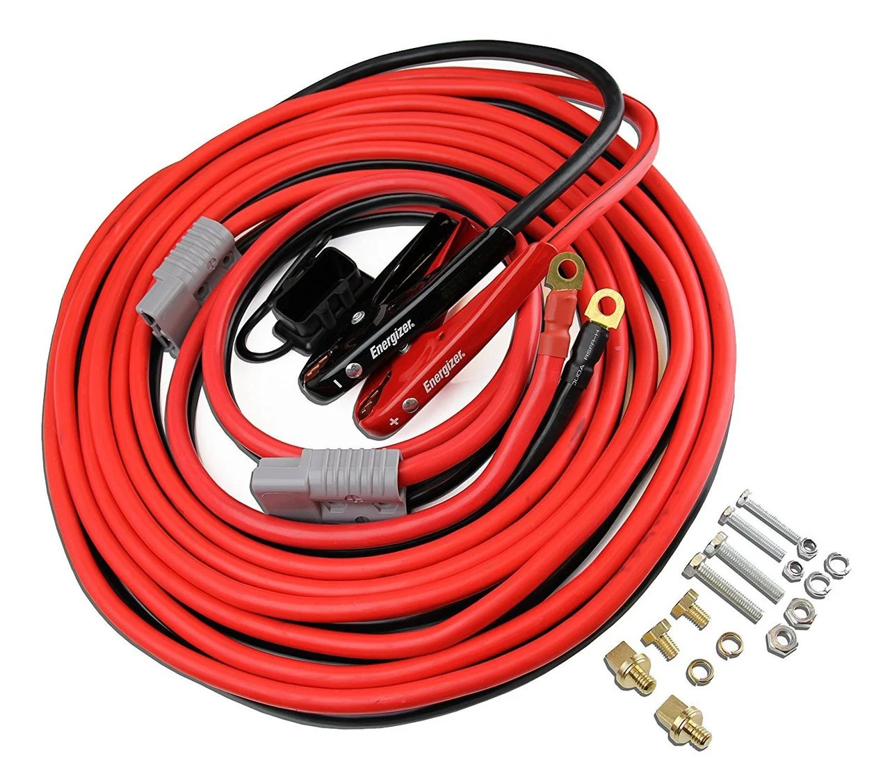 Energizer 1-Gauge 800A Permanent installation kit Jumper Battery Cables with Qui