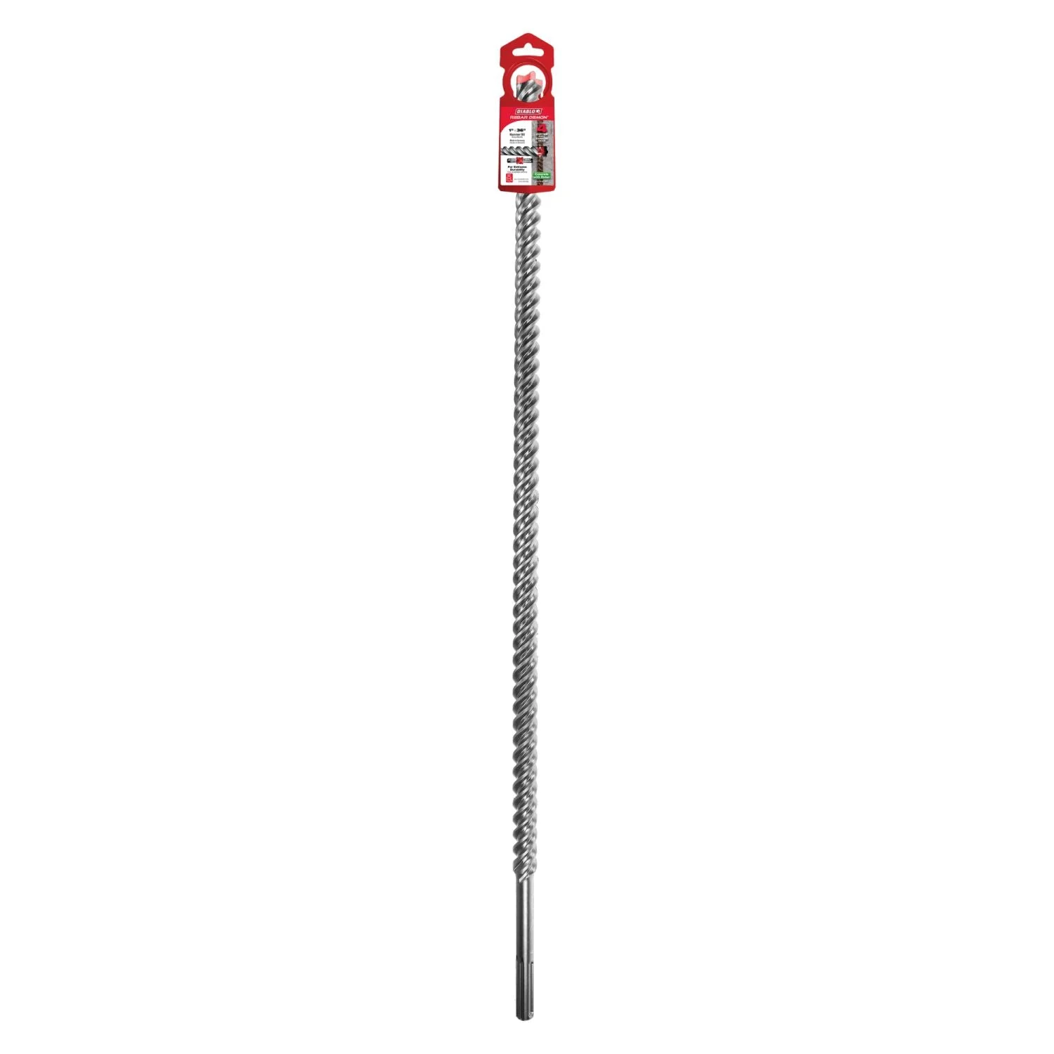 Diablo DMAMX1240 1 Inch x 31 Inch x 36 Inch Rebar Demon SDS-Max 4-Cutter Full Carbide Head Hammer Drill Bit