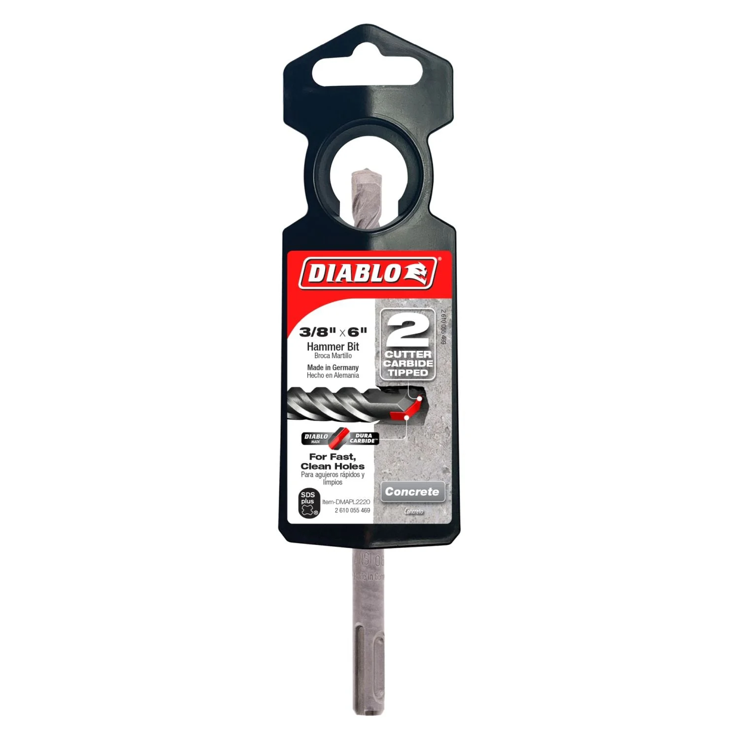 Diablo DMAPL2220 3/8 Inch x 4 Inch x 6 Inch SDS-Plus 2-Cutter