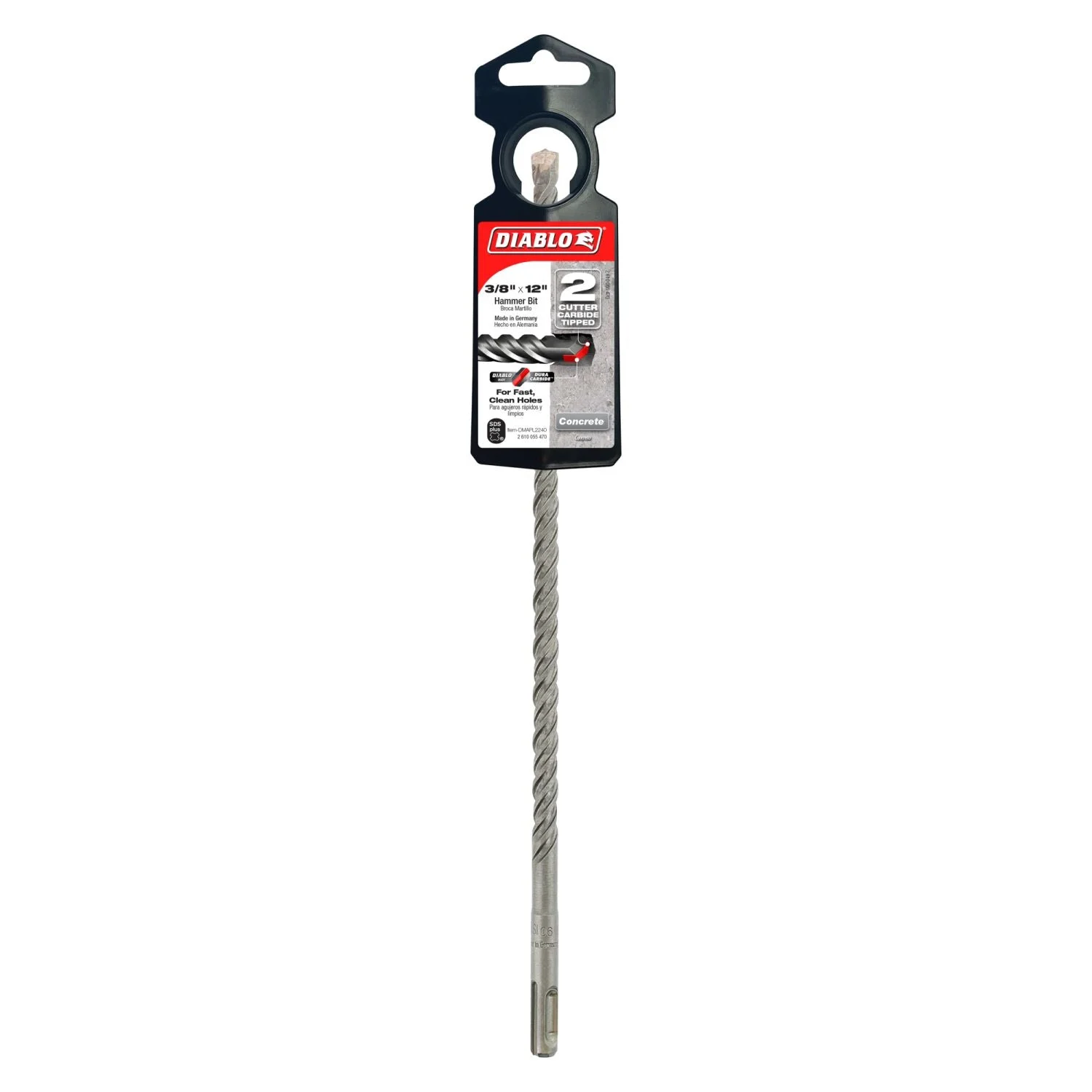 Diablo DMAPL2240 3/8 Inch x 10 Inch x 12 Inch SDS-Plus 2-Cutter