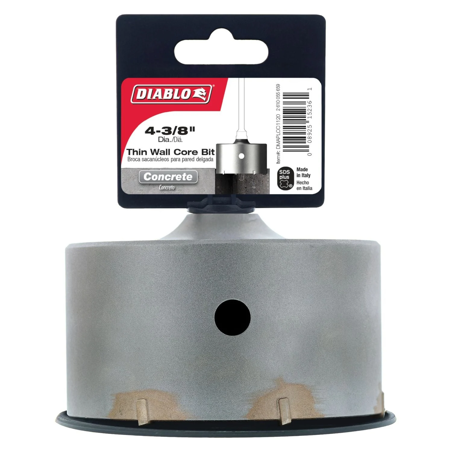 Diablo DMAPLCC1120 4-3/8 Inch SDS-Plus Thin Wall Carbide Tipped Core Bit