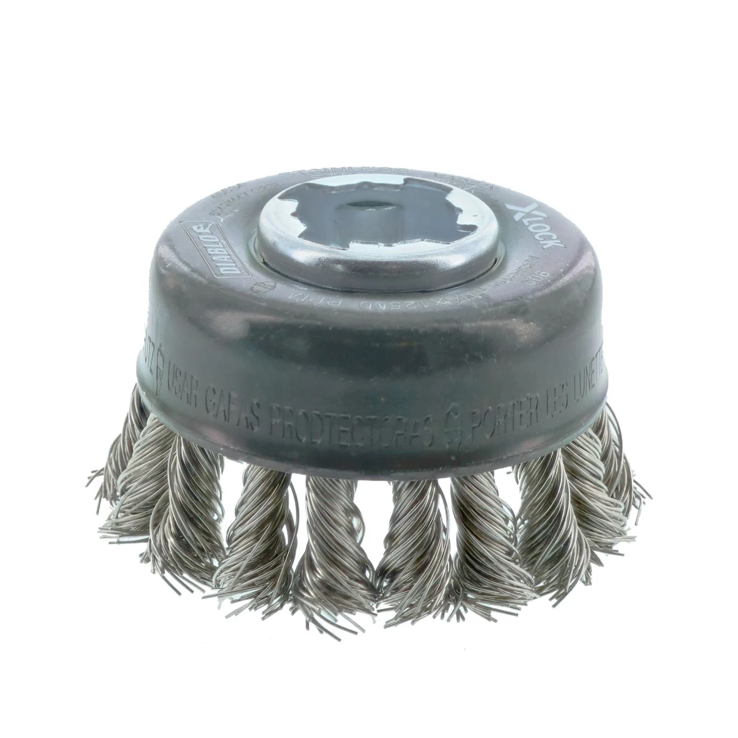 Diablo DPB275XKCS01F 2-3/4 Inch X-LOCK Stainless Steel Knot Cup Brush