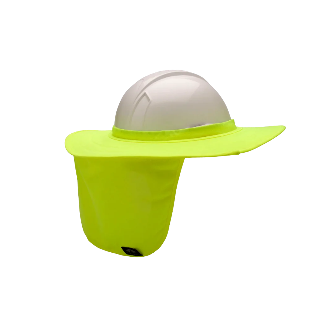 Hard Hat Shade with Brim - Hi-Vis Lime