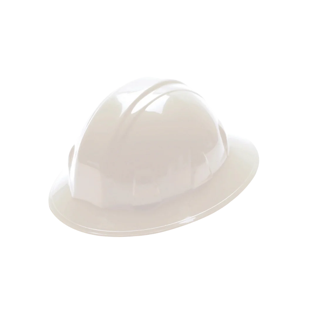 Full Brim 4 Pt Ratchet Suspension White