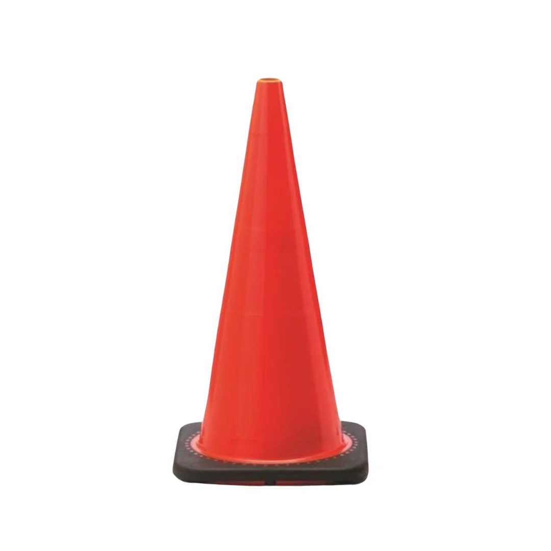 28" Orange Traffic Cone, 7lb Black Base