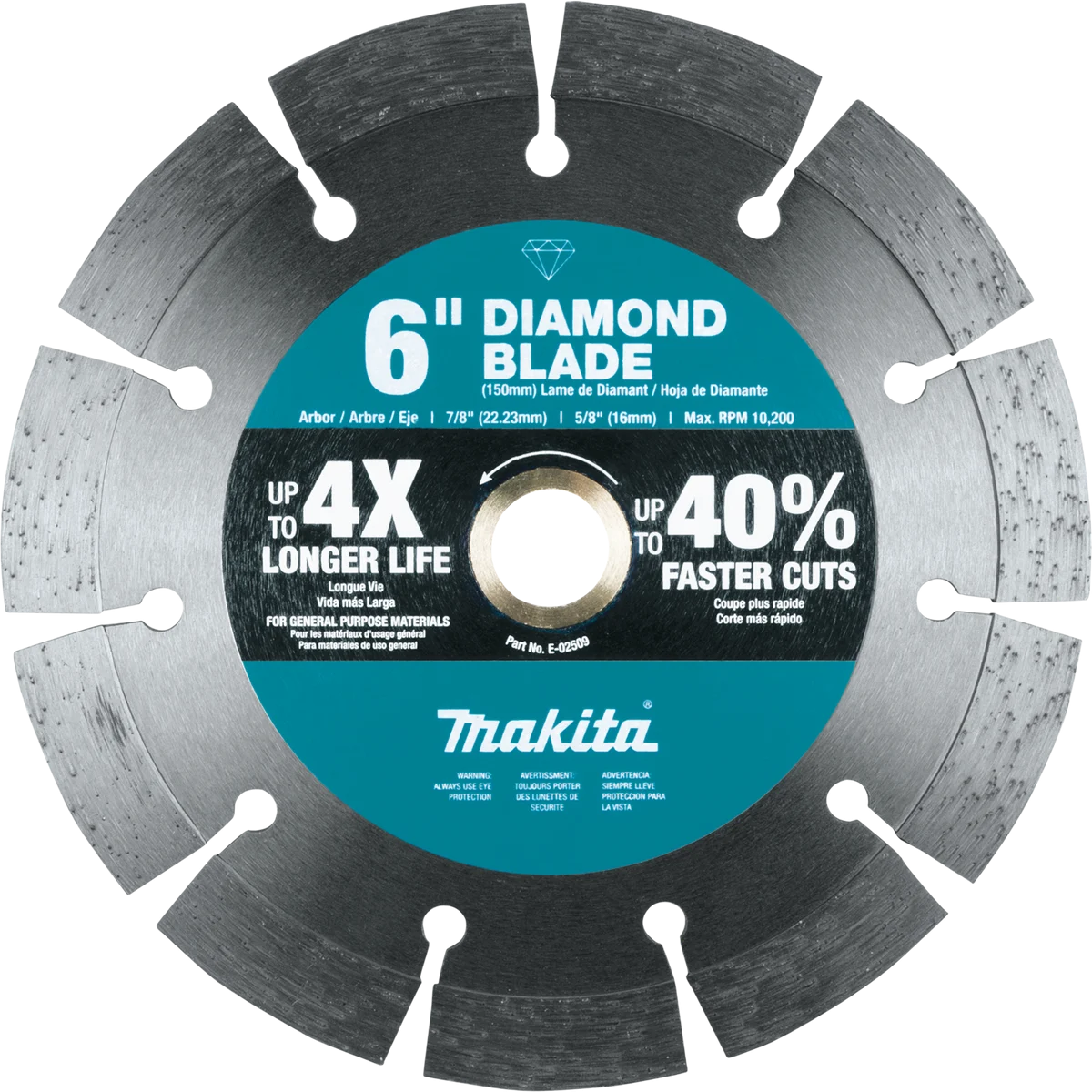 MAKITA 6" Diamond Blade, Segmented, General Purpose