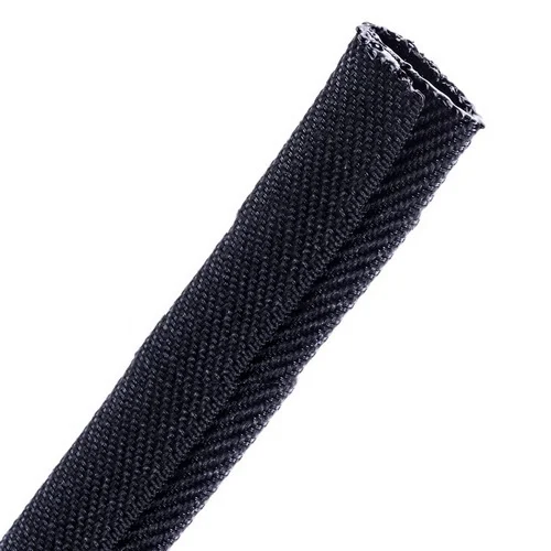 Techflex F6Z1.50BK 25FT F6 1-1/2" Flat Expandable Cable Tubing