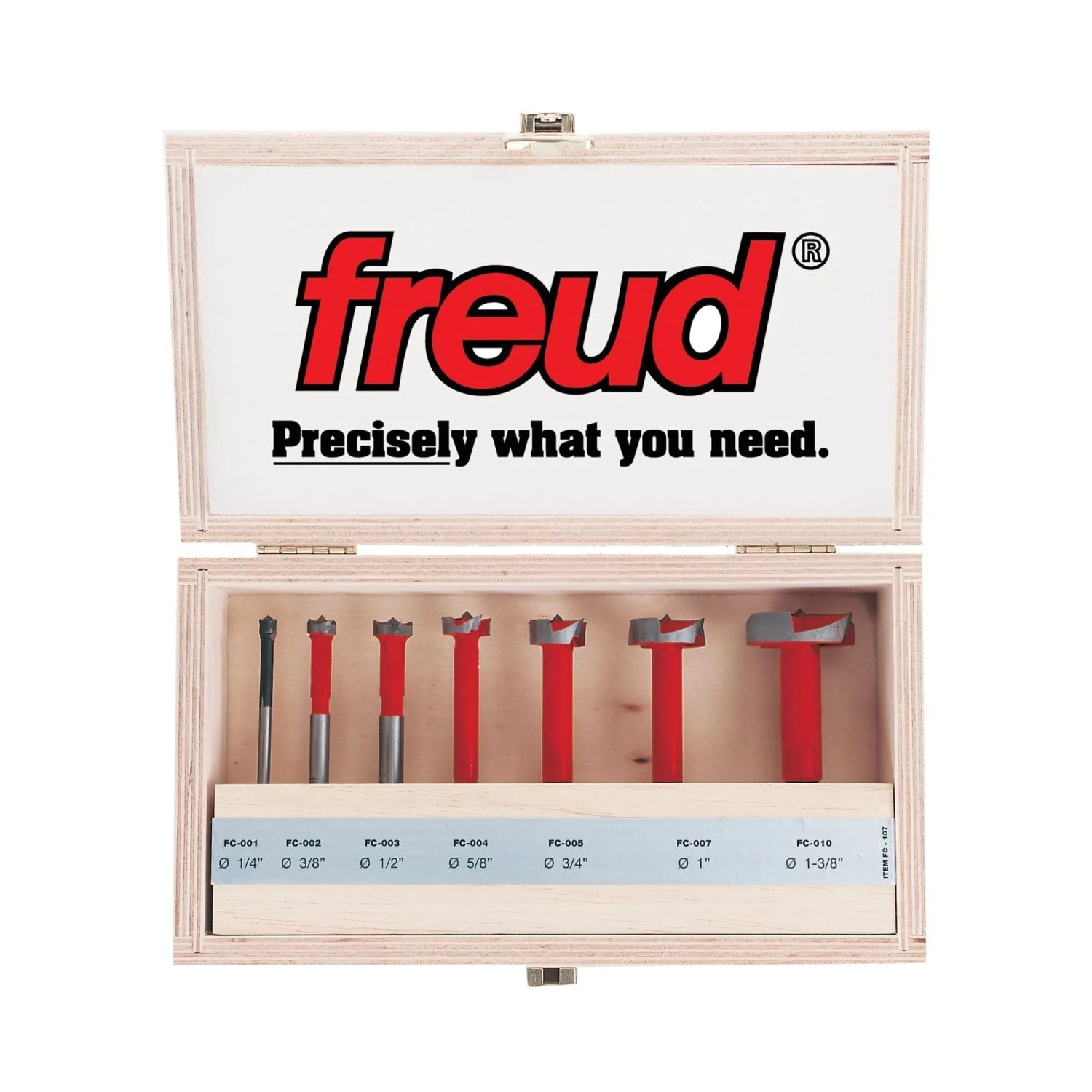 Freud FC-107 1/4-Inch to 1-3/8-Inch 7pc. Forstner Bit Set