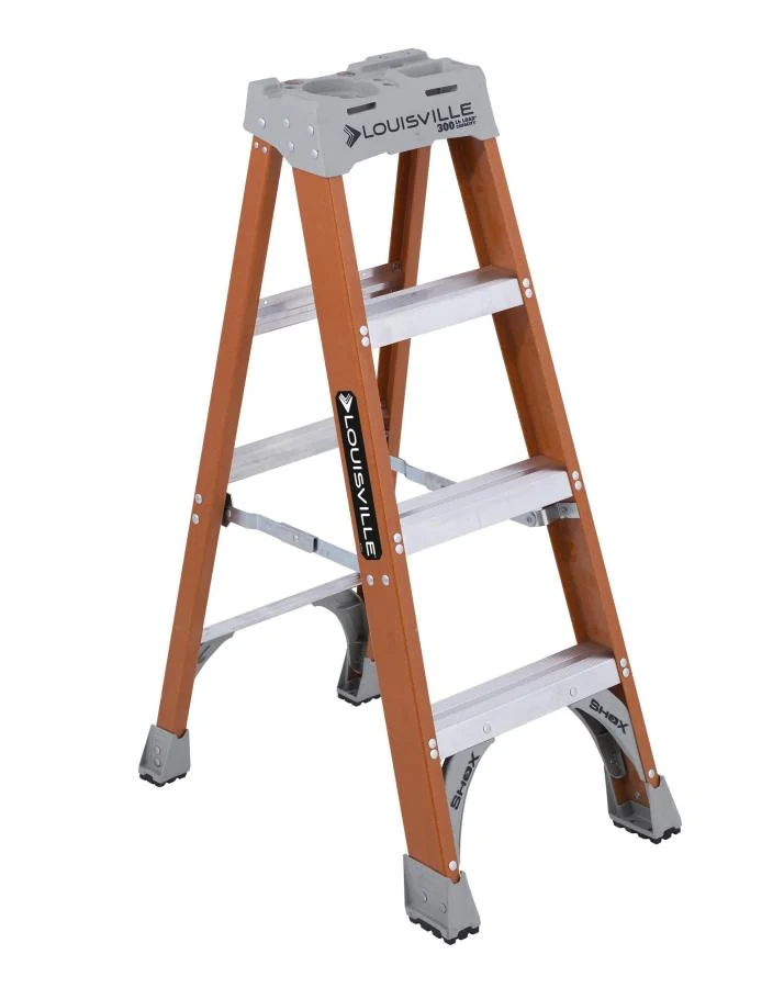 4 ft. Fiberglass Cross Step Ladder, 300 lbs. Load Capacity Type IA Duty Rating