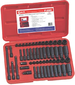 55 Piece 1/4 Inch Drive Impact Socket Set GNSTF255MS