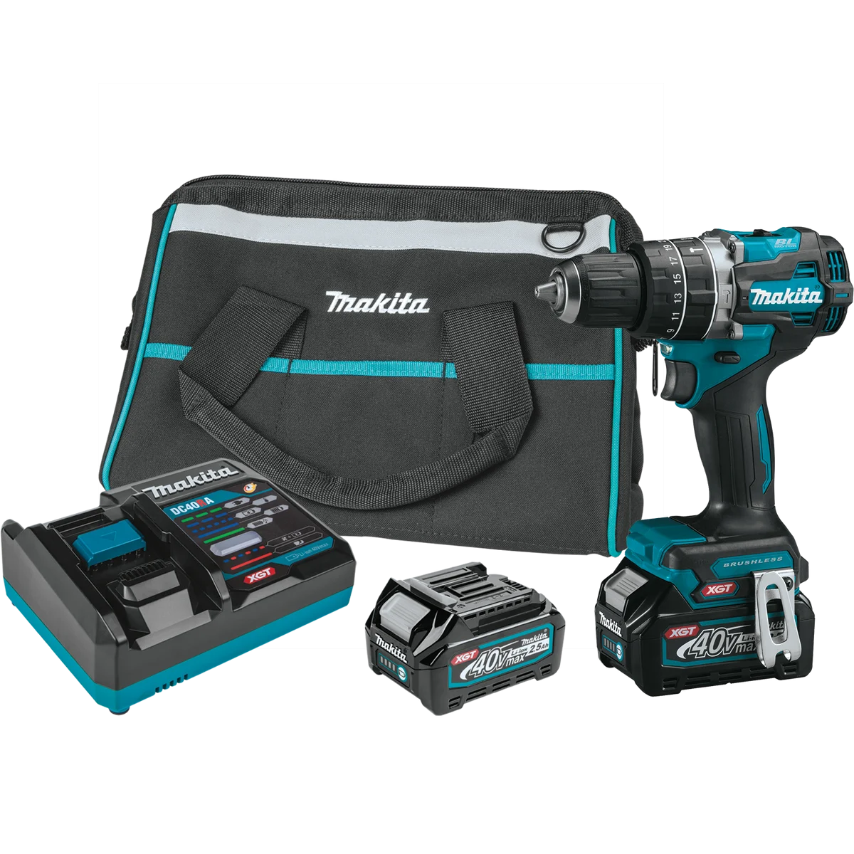 MAKITA 40V MAX XGT® Compact 1/2" Hammer Driver‑Drill Kit