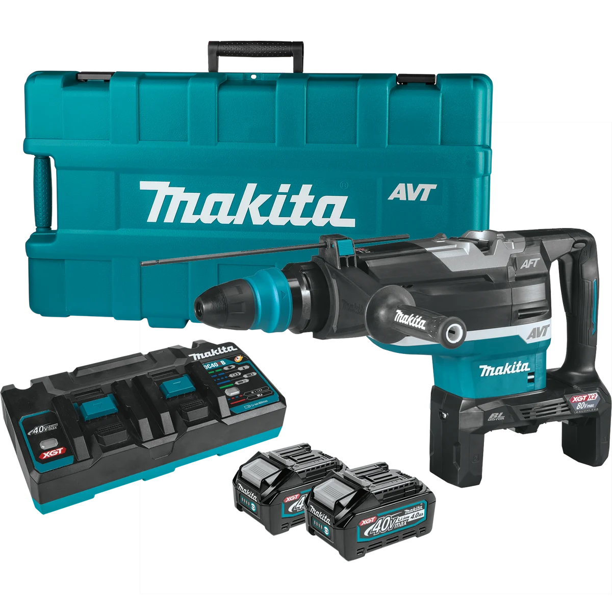 MAKITA 80V MAX (40V MAX X2) XGT® 2" SDS‑MAX AVT® Rotary Hammer Kit