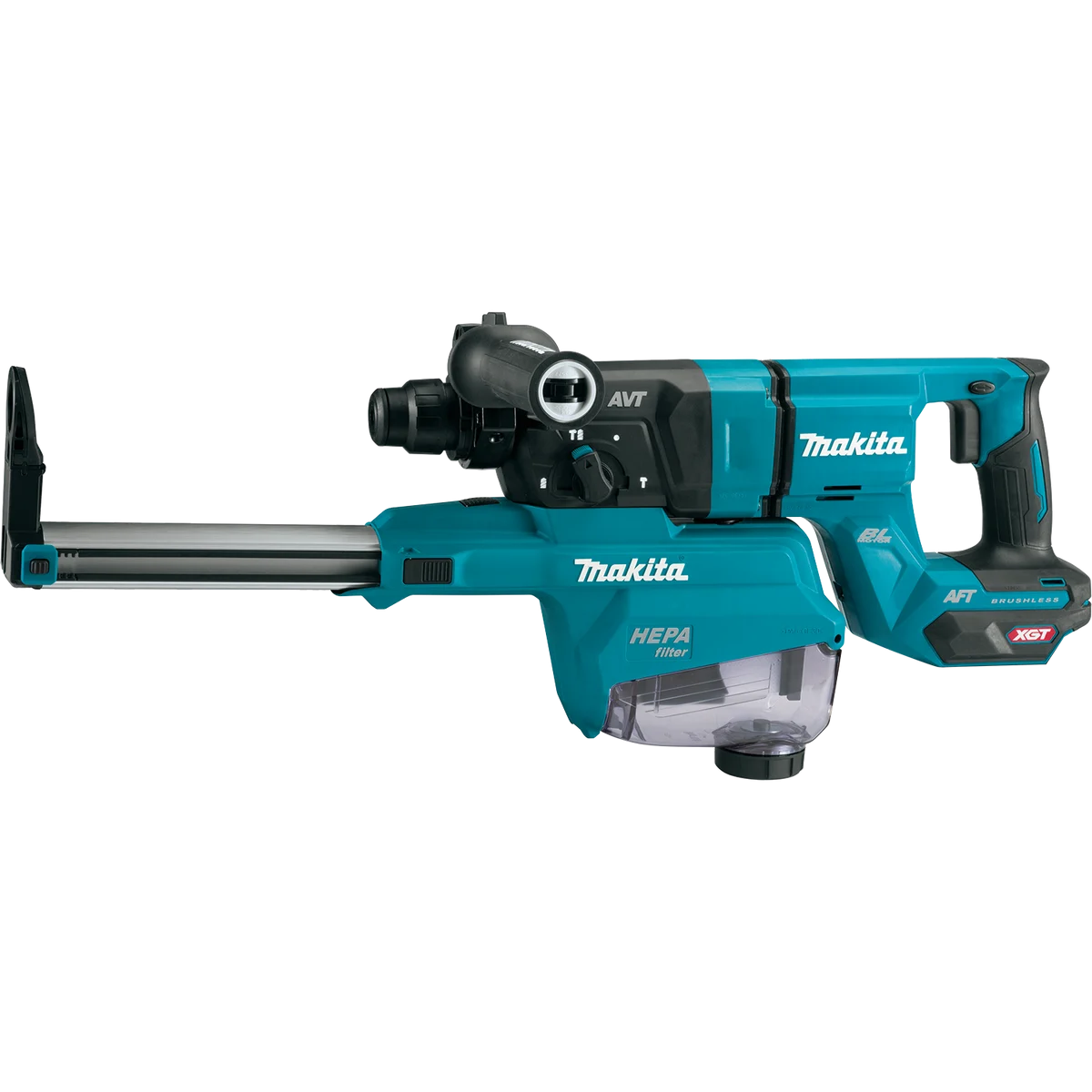 MAKITA 40V MAX XGT® 1‑1/8" SDS‑PLUS AVT® Rotary Hammer (D‑Handle) w/ Dust Extractor (Tool Only)