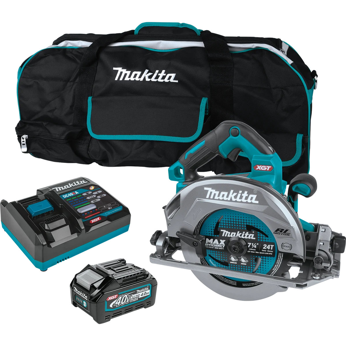 MAKITA 40V MAX XGT® 7‑1/4" Circular Saw w/ Guide Rail Compatible Base Kit