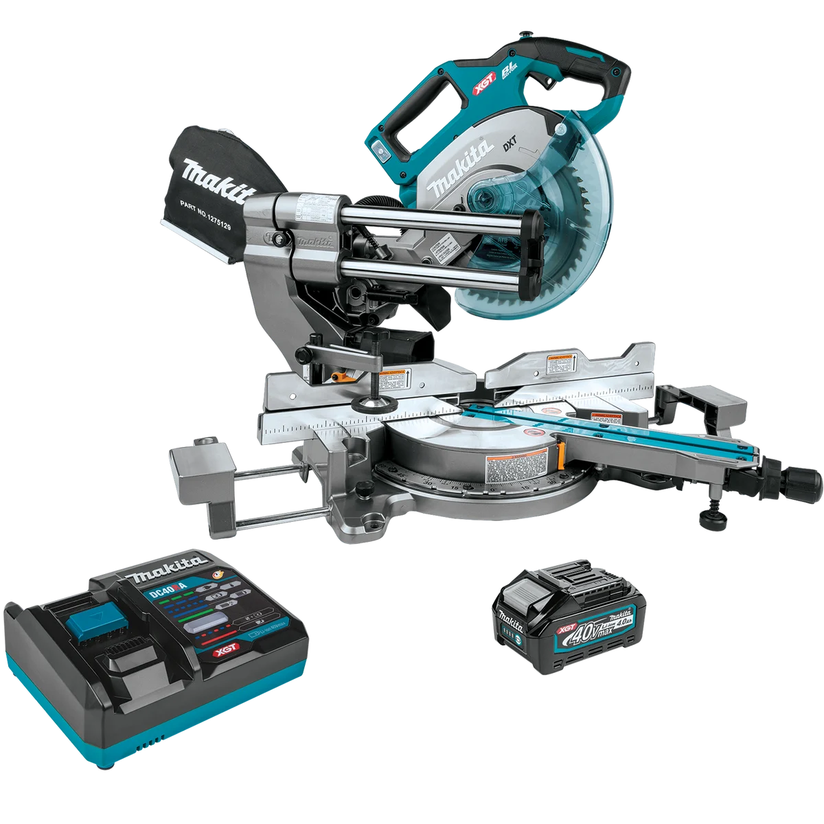 MAKITA 40V MAX XGT® 8‑1/2" Dual‑Bevel Sliding Compound Miter Saw Kit