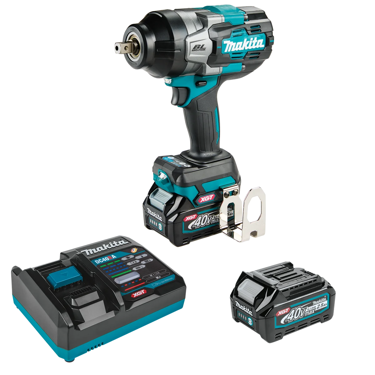 MAKITA 40V MAX XGT® 4‑Speed High‑Torque 1/2" Square Drive Impact Wrench w/ Detent Anvil Kit