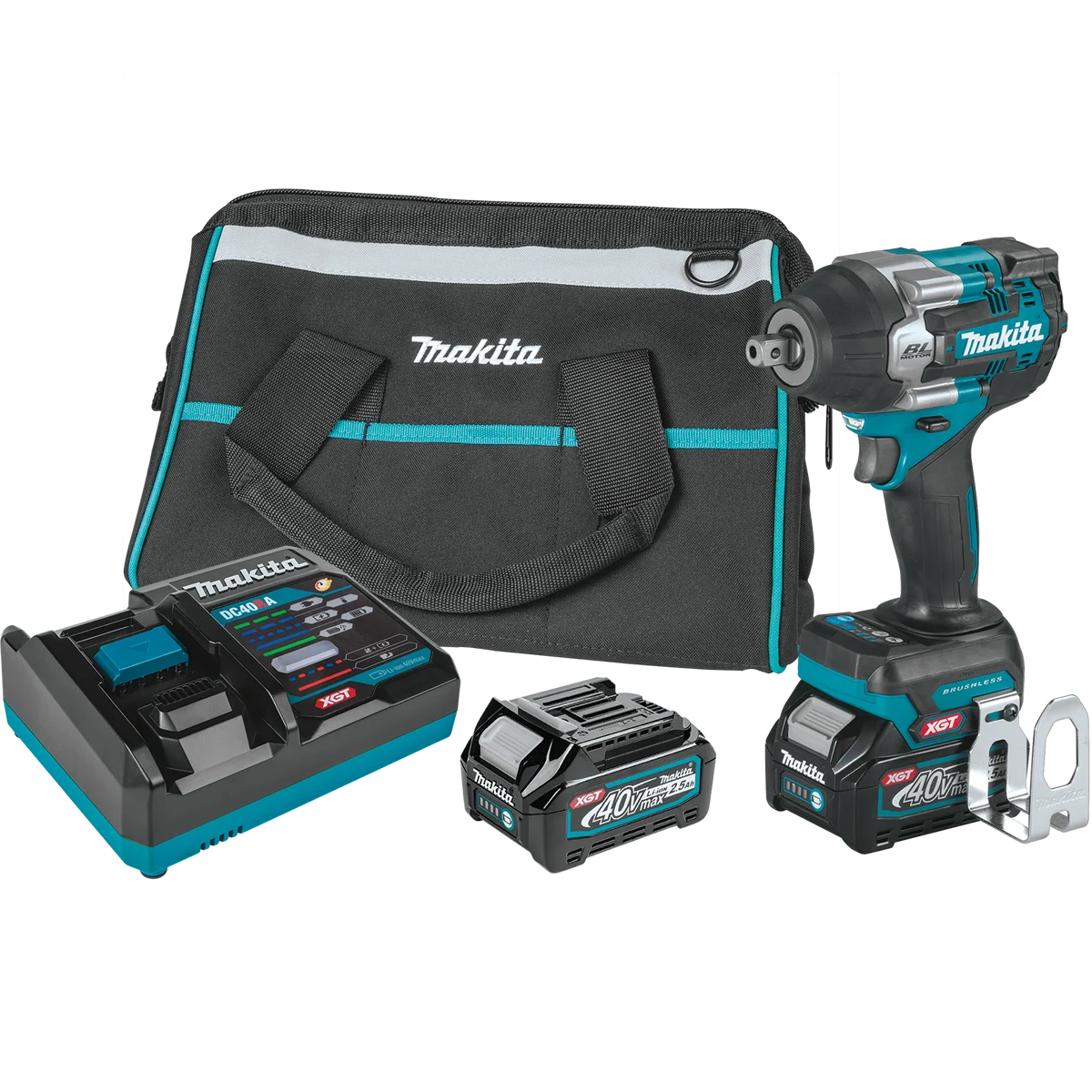 MAKITA 40V MAX XGT® 4‑Speed Mid‑Torque 1/2" Sq. Drive Impact Wrench w/ Detent Anvil Kit