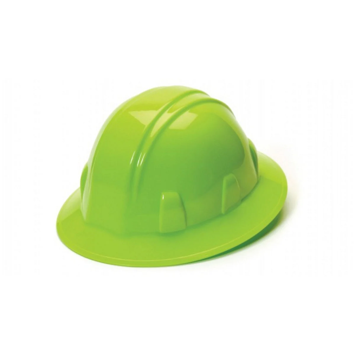 Full Brim 4 Pt Ratchet Suspension Hi-Viz Lime
