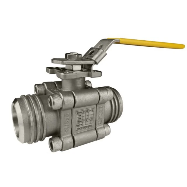 Flo-Tite HPF52-SS-2-FGFG-L-010 Tri-Pro Fire Safe Ball Valve, 3/8"