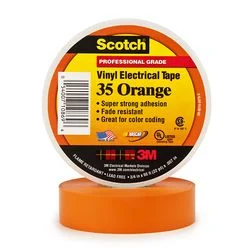 Scotch® Vinyl Color Coding Electrical Tape 35, 3/4 in x 66 ft, Orange