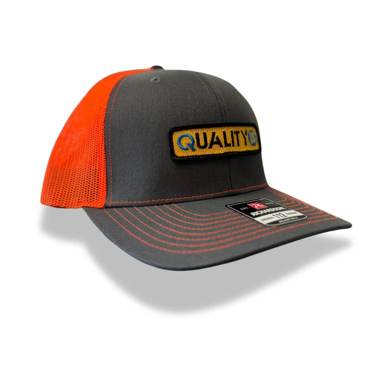Quality Charcoal/ Neon Orange Cap