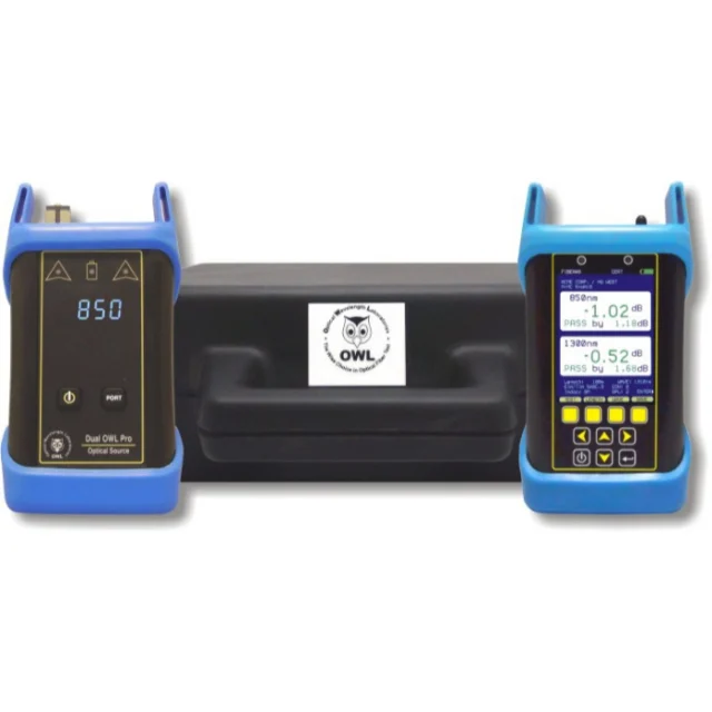 OWL KF7-D8X Fiber OWL 7 850 Multimode Test Kit, Auto-Shutdown, LED