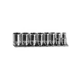8 Piece 1/4 in Drive Metric Chrome Socket Set