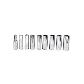 9 Piece 3/8 in Drive Metric Deep Chrome Socket Set