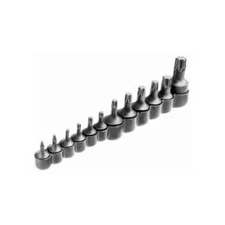 12 Piece 1/4 in , 3/8 in and 1/2 in Drive Torx Socket Set