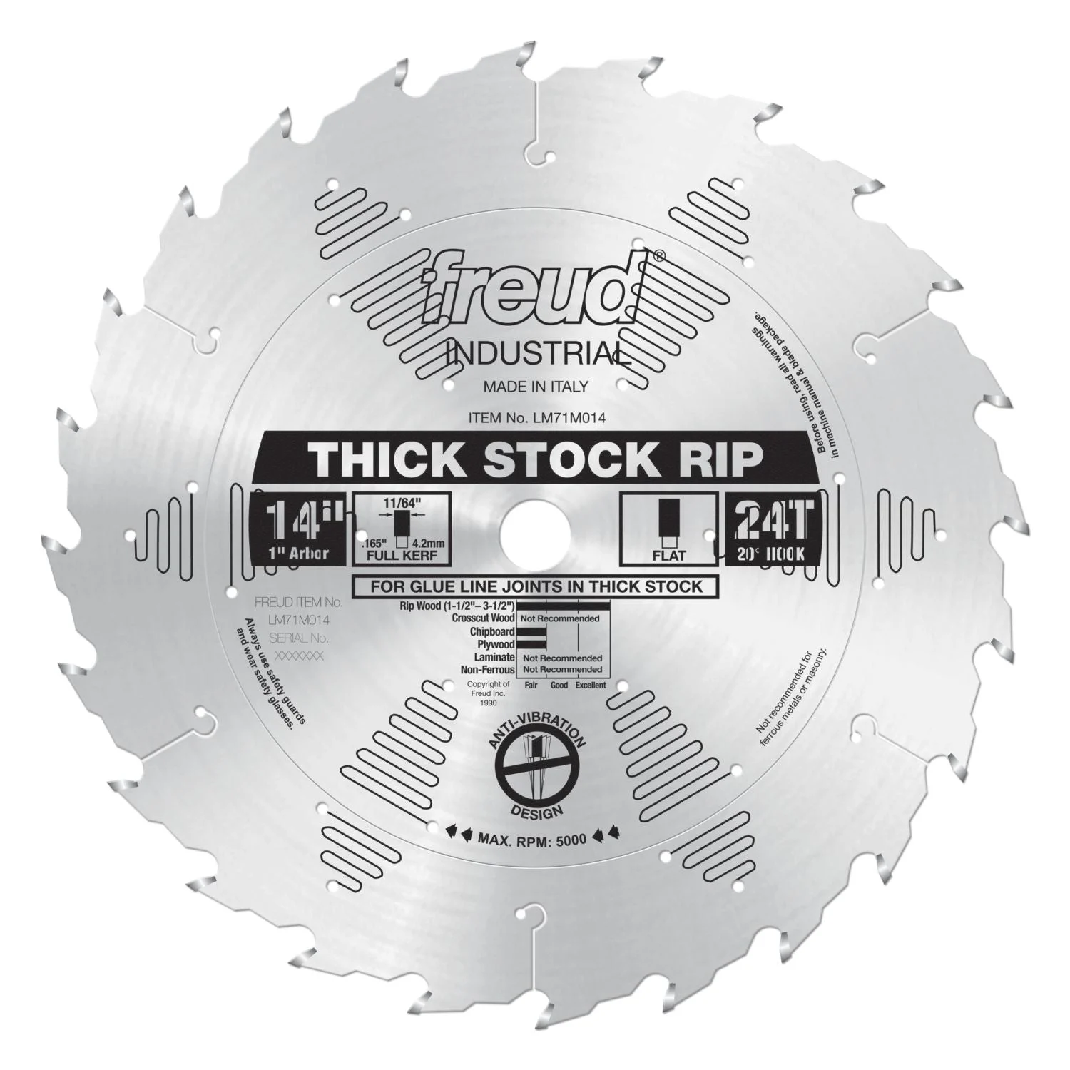 Freud LM71M014 14 in. Thick Stock Rip Blade
