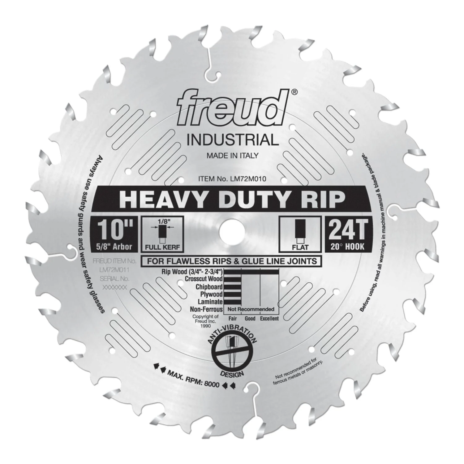 Freud LM72M010 10 in. Heavy-Duty Rip Blade