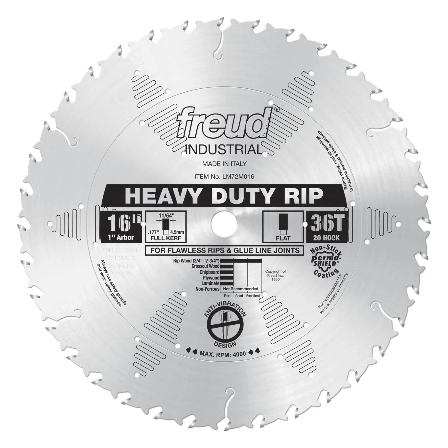 Freud LM72M016 16 in. Heavy-Duty Rip Blade