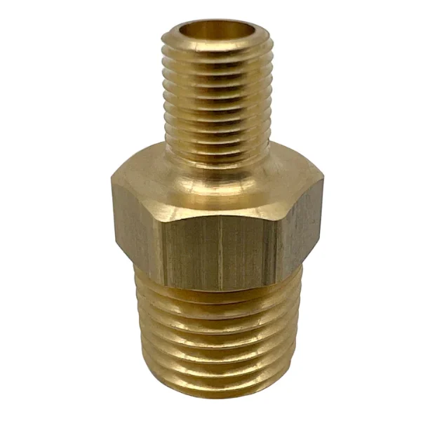 LOCKNLUBE LOCKNFLATE Tire Inflator Adapter 1/4 NPT (m) To Schrader Valve (m)