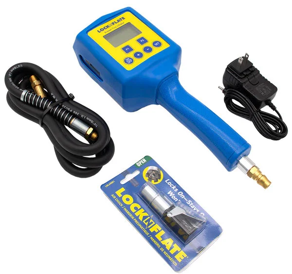 LOCKNLUBE LOCKNFLATE Pre-Set Digital Tire Inflator Gauge