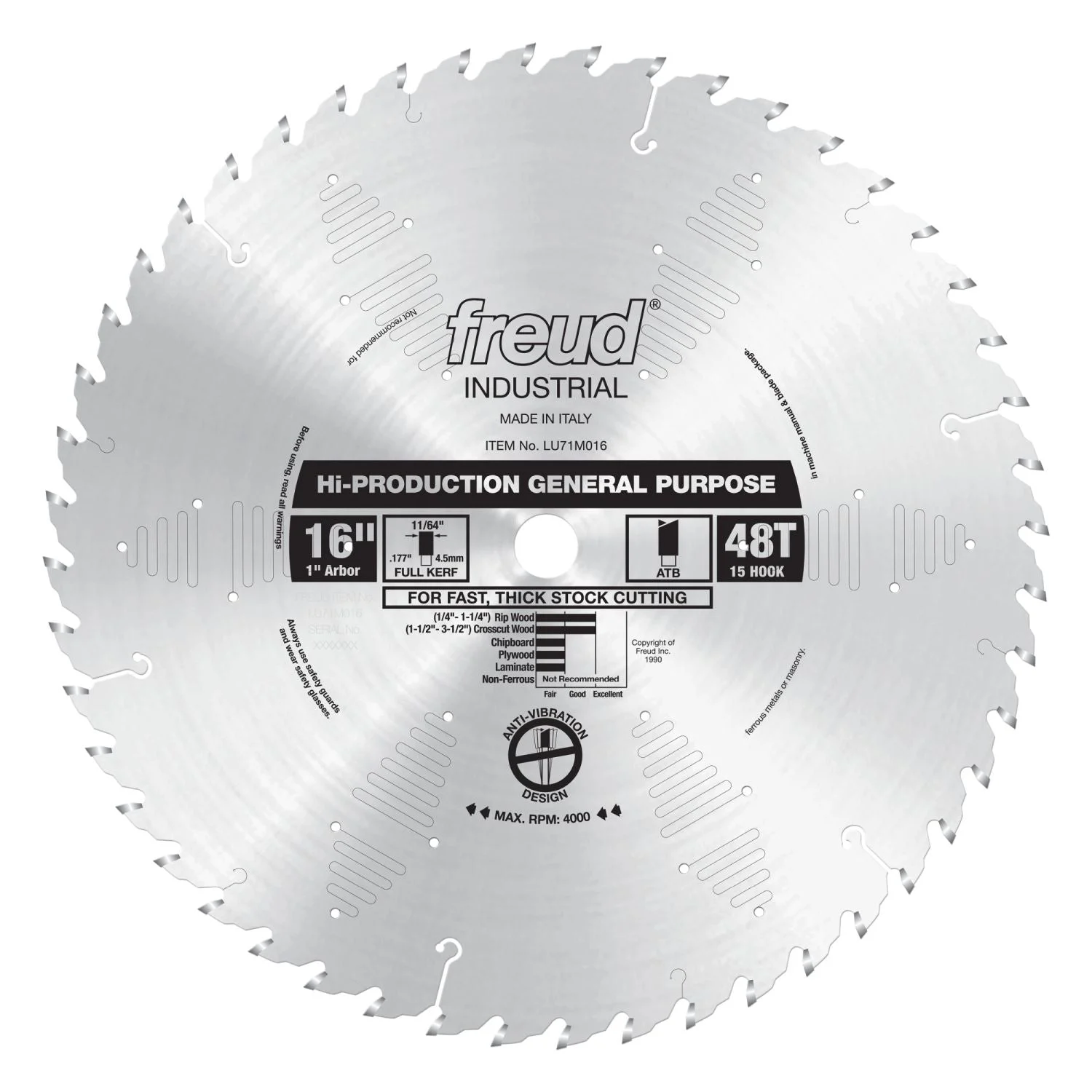 Freud LU71M016 16 in. High-Production General Purpose Blade