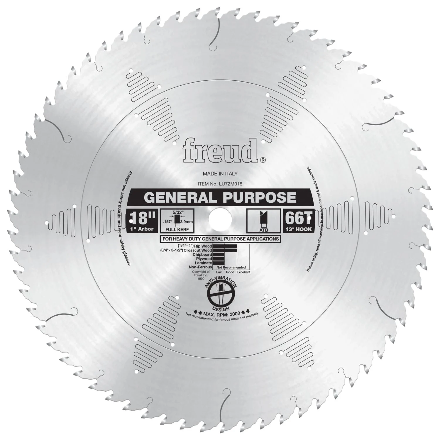 Freud LU72M018 18 in. General Purpose Blade