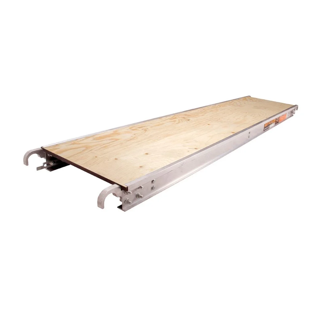 MetalTech 7 ft. x 19 in. Aluminum Scaffold Platform with Anti-Slip Plywood Deck