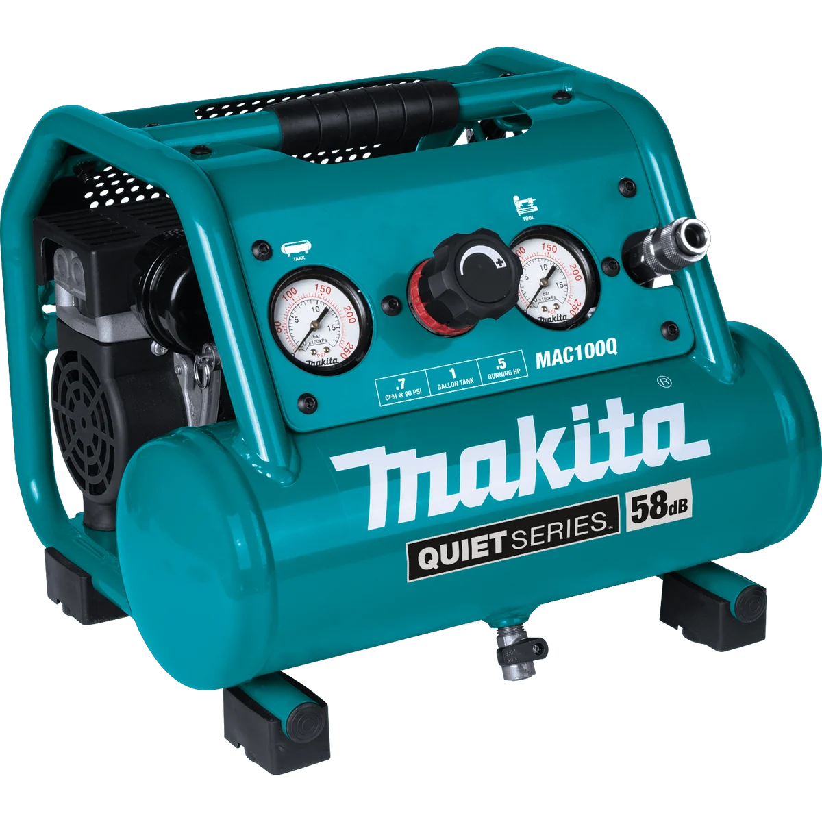 MAKITA QUIET SERIES™ 1/2 HP, 1 Gallon Compact, Oil‑Free, Electric Air Compressor