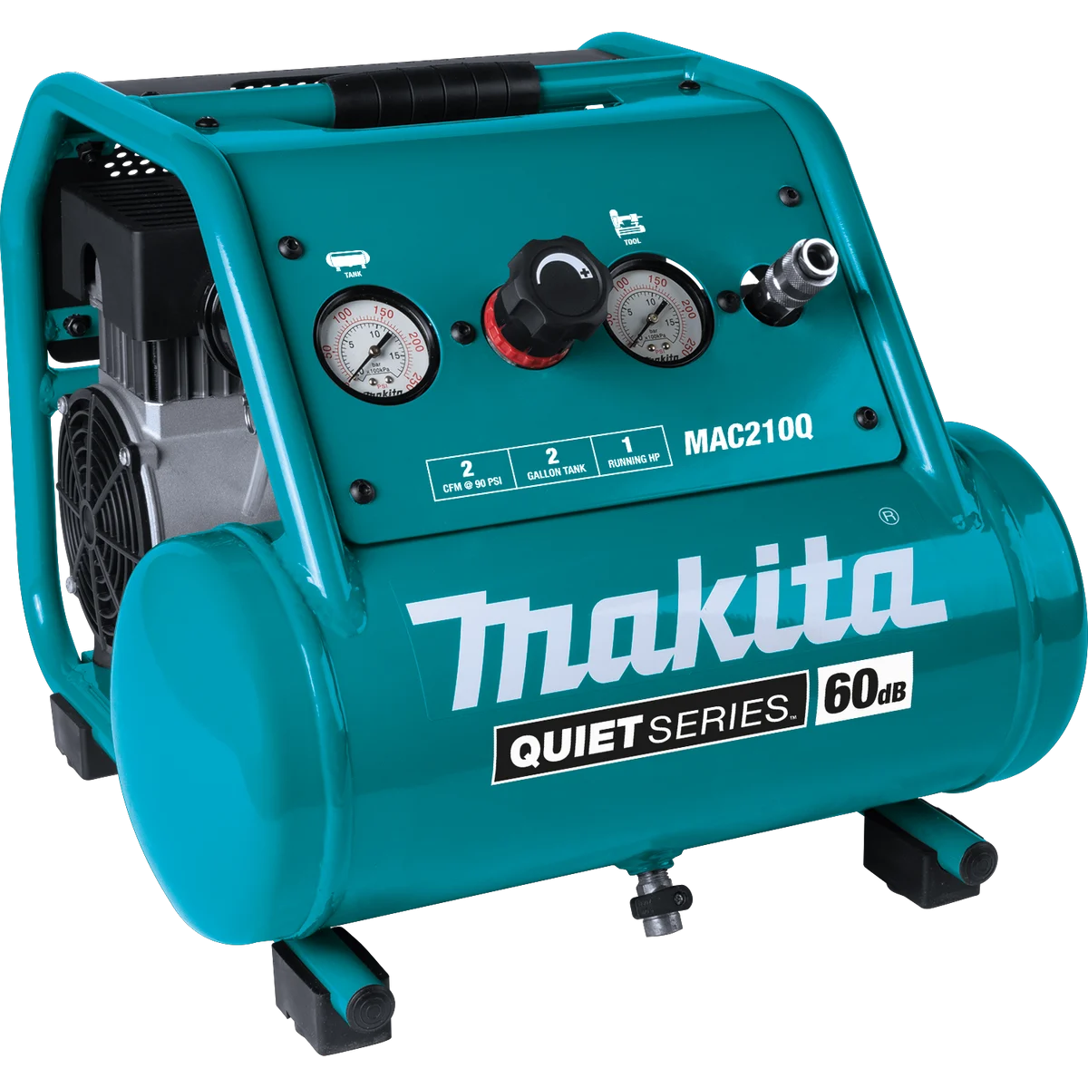 MAKITA QUIET SERIES™ 1 HP, 2 Gallon, Oil‑Free, Electric Air Compressor