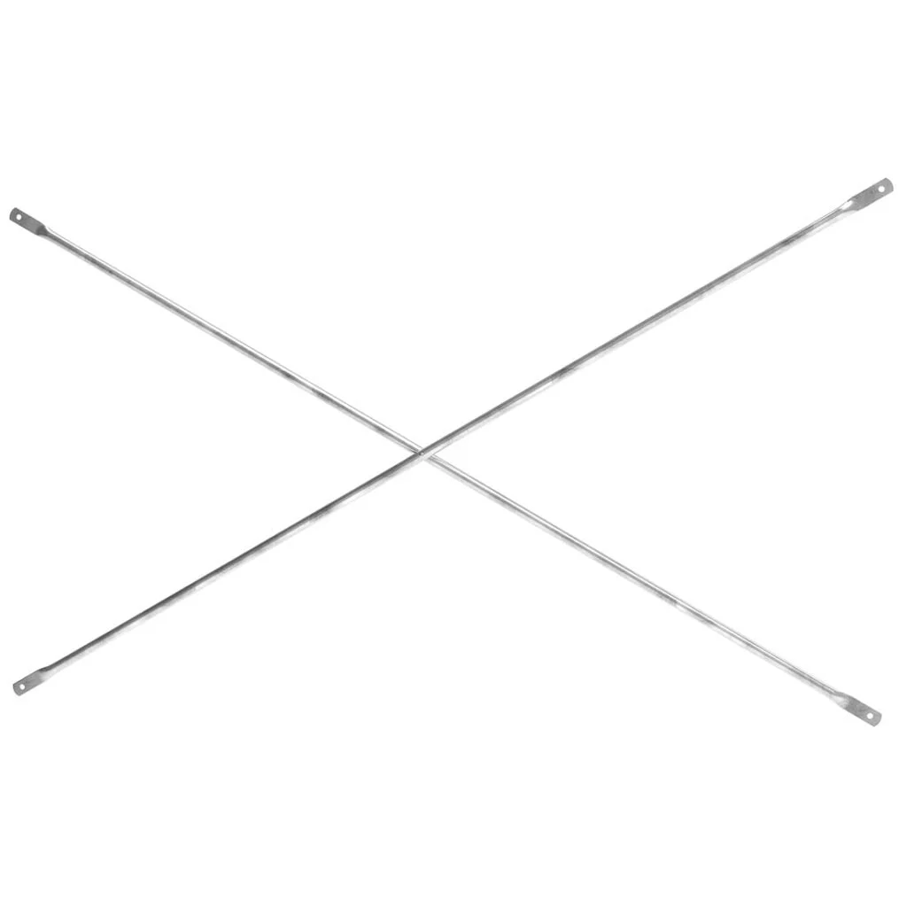 MetalTech 7 ft. x 4 ft. Galvanized Steel Squaring Cross Brace for Scaffolding Frames