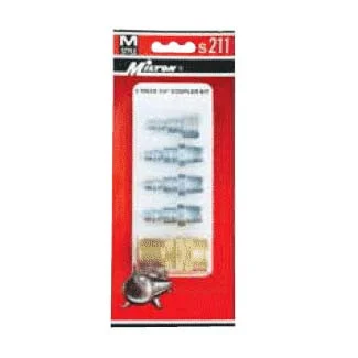 5 pc 1/4 in NPT M Style Air Hose Coupler Kit