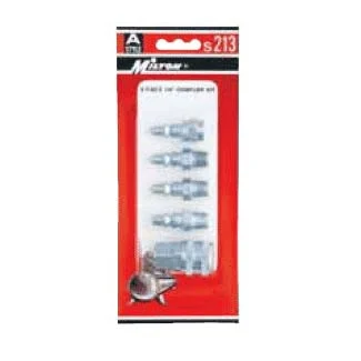 Five Piece 1/4 in. NPT A Style Coupler Air Hose Kit