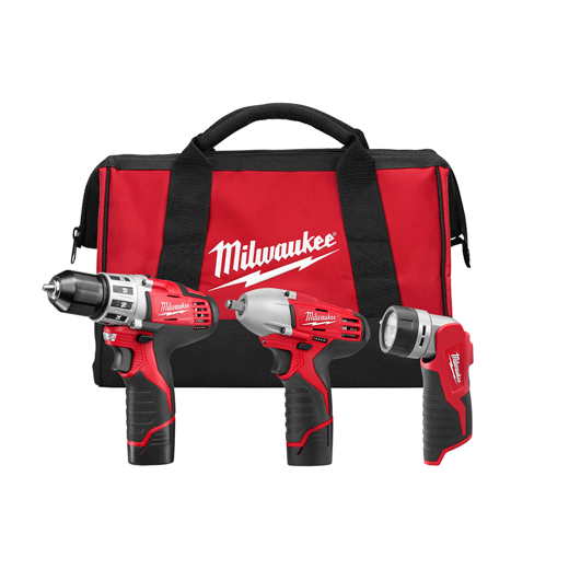 M12- Cordless LITHIUM-ION 3-Tool Combo Kit 2493-23