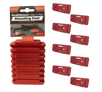 Stealthmounts Packout Adapter Feet (8 Pack) RED