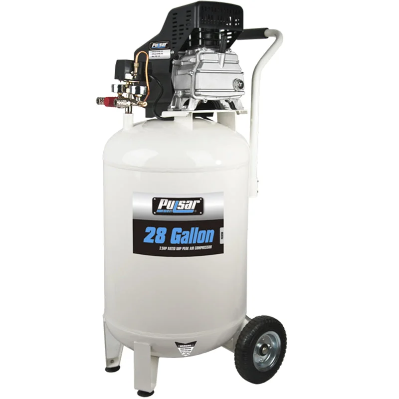 Pulsar PCE6280 Portable Air Compressor, Tool Only, 28 gal Tank, 5 hp, 120 V, 125 psi Pressure, 1-Stage, 6.4 cfm Air