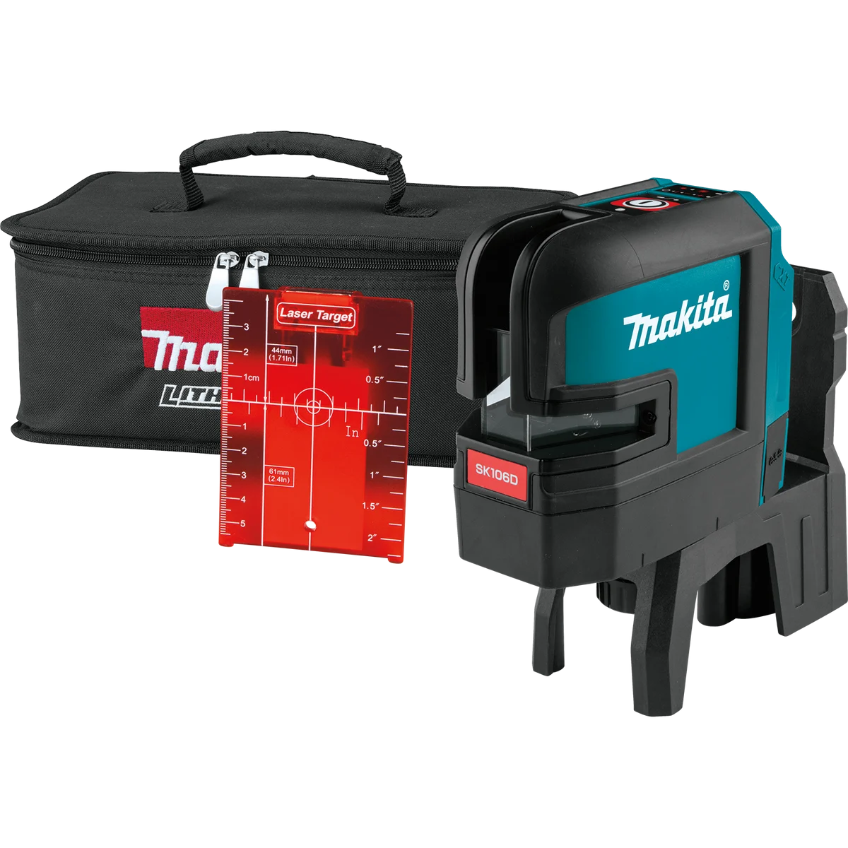 MAKITA 12V MAX CXT® Self‑Leveling Cross‑Line/4‑Point Red Beam Laser (Tool Only)