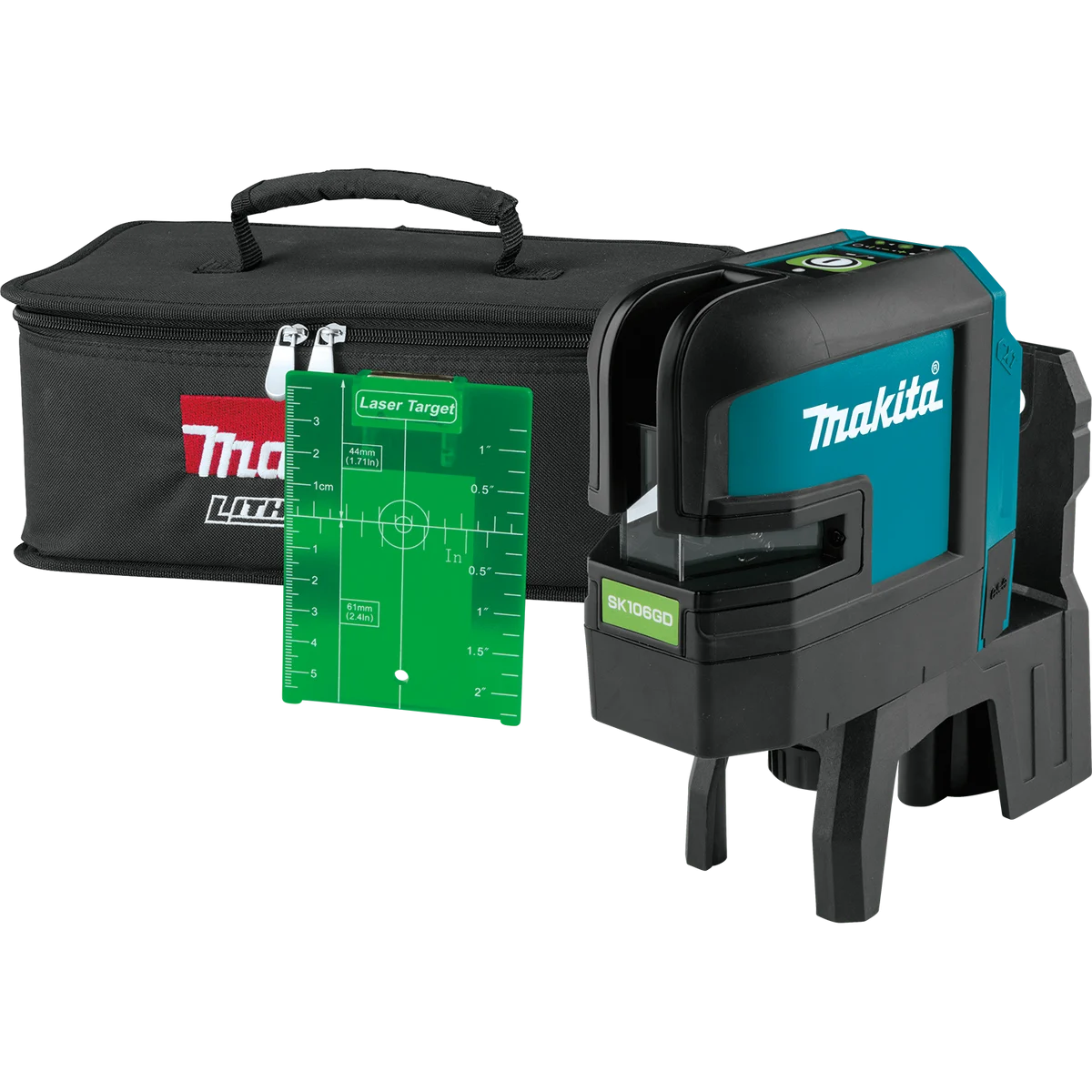 MAKITA 12V MAX CXT® Self‑Leveling Cross‑Line/4‑Point Green Beam Laser (Tool Only)